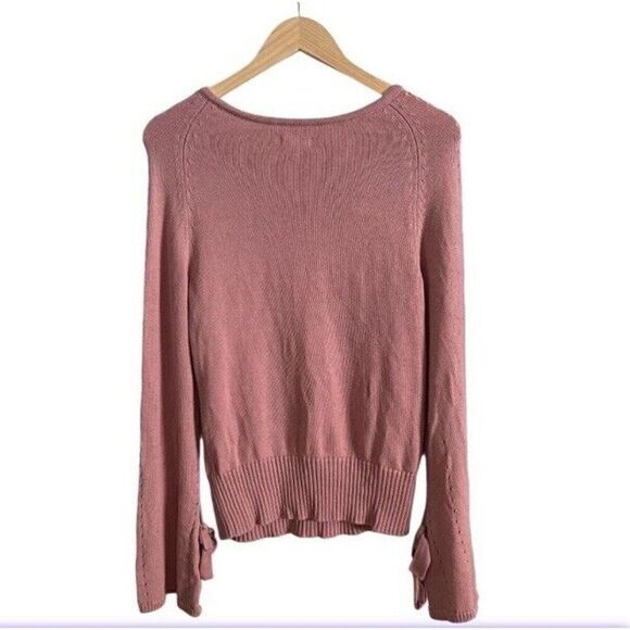 Sundance Womens Sweater Size Small Aryka Tie Sleeve Wool Blend Supima Cotton - Picture 2 of 6